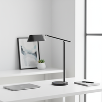 Lampe de bureau LED électrique moderne à intensité variable en continu, flexible et réglable, avec protection oculaire, base en ABS, idéale pour la lecture
