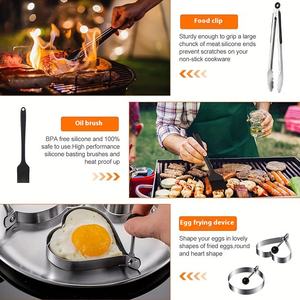 Herramientas de barbacoa al aire libre Juego de parrilla Cubierta de hilvanado y Burger Smasher Flat Top Plancha Accesorios Set para Blackstone y Camp Chef - Product Image 4