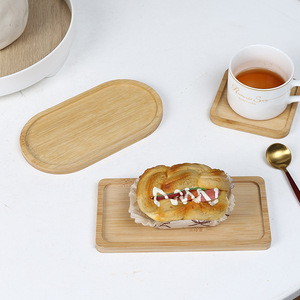 Mystic Arts Bamboo Oval <b>Tray</b> 5009K Japanese Style Serving Platter For Tea Coffee Snacks - Product Image 1