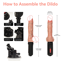 6,3 Zoll wiederauf ladbare 10-stufige Vibration 5-stufige teleskop isch beheizte Hand dildo für Paare Sex maschine Sexspielzeug Triebwerk