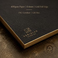 Carte de visite personnalisée de luxe en papier épais avec bord doré |   Papier standard 400 g/m² + estampage à chaud doré pour les agences technologiques et créatives