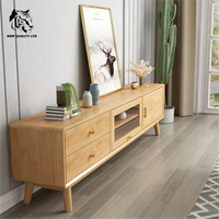 Meuble TV en bois moderne, fabriqué en usine, prix abordable, personnalisable, écologique, avec rangement, prêt à être expédié, pour la maison, le salon, l'hôtel