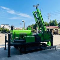 Foreuse sur chenilles de 600 m de profondeur avec moteur diesel économe en carburant et roulement de boîte de vitesses, portable pour usage agricole