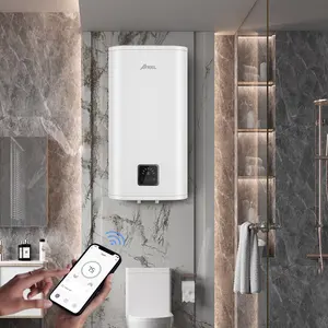 App Control Slim Flat Emaille Doppelt ank Vertikal Für Bad Dusche Elektrischer Warmwasser bereiter Geysir