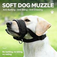 Masque pour chien réglable et durable, anti-morsure, anti-aboiement, en éponge souple, sangle en nylon, boucle à dégagement rapide, respirant, accessoire de sécurité