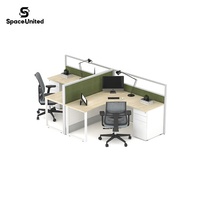 Poste de travail en acier SpaceUnited avec cloisons de séparation pour bureaux, panneaux d'intimité, mobilier industriel
