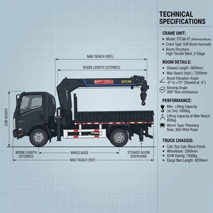 <span class=keywords><strong>Grue</strong></span> mobile hydraulique télescopique diesel montée sur <span class=keywords><strong>camion</strong></span> de 3, 4, 5, 6 et 8 tonnes - Product Image 6