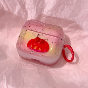 เหมาะสำหรับเคสป้องกันหูฟัง AirPods ลายพุดดิ้งเชอร์รี่ ดีไซน์เต็มตัว ป้องกันการกระแทก - Product Image 2