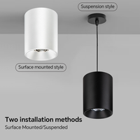 Lampes suspendues modernes à LED COB AC220-240V, 7W 10W, spots de plafond suspendus, dimmables, cylindres, lustres