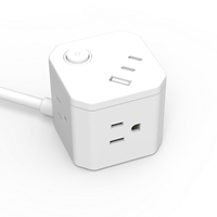 Multiprise industrielle de haute qualité avec prise BS, 4 prises, port USB Type-C, protection contre les surtensions, indice de protection IP21, 10A, 1,5 m