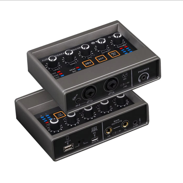 Professional Factory High Quality Recording Studio Sound Card USB Audio Interface for Wired Microphone PC XTUGA Q-16