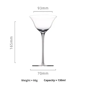 Copa de cóctel hecha a mano sostenible moderna, Copas de Margarita, copa de Martini de pie alto para fiesta, uso doméstico - Product Image 6