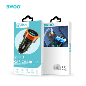 Bwoo Sản phẩm mới USB-A + USB-C Car Charger PC + ABS Chất liệu 38 Wát nhanh chóng sạc điện thoại trong suốt Car Charger - Product Image 6