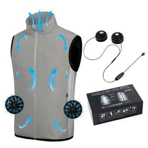 Zomer Outdoor Recreatie Cool Airconditioning Vest Vest Met Usb Oplaadbare Fan Pak