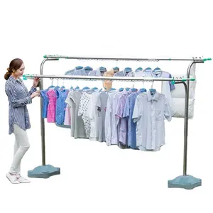 Support pliable en acier inoxydable <span class=keywords><strong>pour</strong></span> vêtements, double perche, <span class=keywords><strong>pour</strong></span> séchage de <span class=keywords><strong>linge</strong></span>, vente en gros, livraison gratuite - Product Image 1