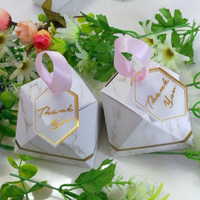 Cadeau personnalisé boîte d'emballage de bonbons de mariage boîte-cadeau de noël en gros avec faveur de ruban