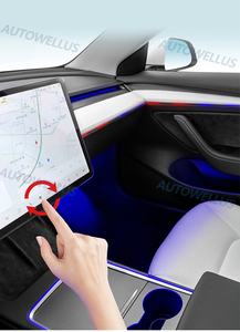 Gravure <span class=keywords><strong>Laser</strong></span> décorer inter lampe contrôle tactile lumière ambiante pour Tesla modèle 3 modèle Y 2021 2022 Streamer néon lampe - Product Image 3