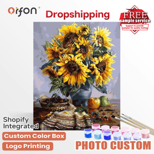 Kits de peinture par numéros DIY Orfon Factory Drop Shipping - Tournesol Nature morte Art Décoration intérieure Fournitures d'artisanat - Product Image 1