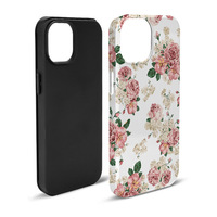 Coque de téléphone vierge 3D par sublimation pour iPhone 17 18 Pro, étui mobile personnalisé 2-en-1 pour iPhone 16 Pro Max, coque de téléphone par sublimation