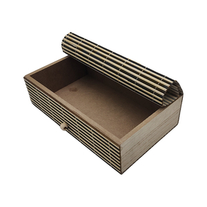 Scatola di immagazzinaggio dei gioielli di legno dell'organizzatore su ordinazione della scatola di immagazzinaggio di alta qualità di fabbricazione cuboide rustica - Product Image 5