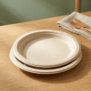 Assiettes en papier jetables rondes très résistantes, résistantes à l'huile et à l'humidité, vaisselle de service alimentaire pour hamburgers, pâtes, pizzas, repas - Product Image 6