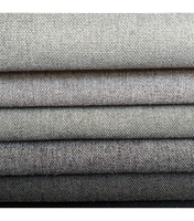 Tissu en polyester 100% imitation lin tissé 260 g/m², principalement utilisé pour les canapés et la tapisserie de meubles.