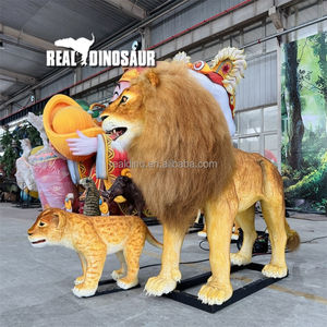 Animatronic Lion 하이 시뮬레이션 현실적인 Animatronic 모델 실물 크기 공원 사자 - Product Image 1