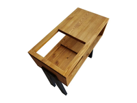 Plateau tournant armoire de rangement bois sculpté Console Table tourne-disque support meubles avec tiroirs