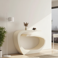 Console d'entrée multifonctionnelle en métal de style italien moderne et luxueux avec porte intégrée