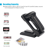 Lecteur de codes-barres laser 1D OEM avec garantie de deux ans, 2600 mAh, super autonomie, 80 m, sans fil, pour intérieur