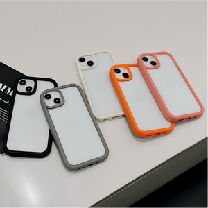 Funda Transparente Acrílica con Borde Colorido para iPhone 17/13/14/15/16 Pro Max - Product Image 3