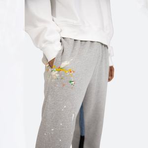 Pantalon de jogging décontracté à taille élastique, coupe ample, évasé et empilé, à jambe large - Product Image 5