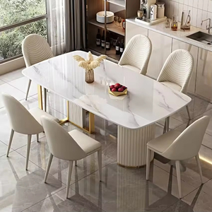 Bàn ăn đá cao cấp đa chức năng bền tối giản hiện đại căn hộ nhỏ nhẹ Bộ bàn ăn sang trọng - Product Image 2