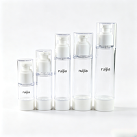 Flacon de voyage rechargeable en plastique acrylique sans air 15ml 30ml 50ml 80ml 100ml 120ml pour lotion et crème avec pompe pulvérisatrice sans air