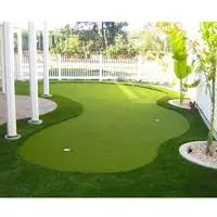 Patio Trasero hierba verde Golf césped Artificial poner verde