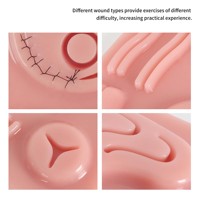 Coussin d'entraînement à la suture 3D en silicone et plastique avec fils de suture offerts pour la formation chirurgicale en milieu scolaire