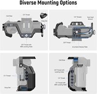 Cage NEEWER M50/M50 II pour Canon M50 M50 Mark II, Rig Vidéo en Aluminium avec Serre-câble, Rail NATO et Trous de Fixation ARRI