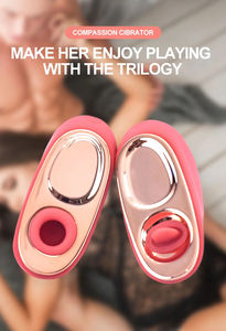 Liefde 2-In-1 Hart-Vorm Orale Clitoris Stimulator Metaal Likken Tong Vibrator Dildo Uit Fabriek Direct Sex Speelgoedwinkel - Product Image 6