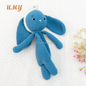 Mantas <span class=keywords><strong>Doudou</strong></span> de <span class=keywords><strong>conejo</strong></span> de peluche, juguete de ganchillo para bebé, regalo para bebé, <span class=keywords><strong>conejo</strong></span> de punto - Product Image 4