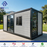 Maison préfabriquée extensible en conteneur de 20 pieds et 40 pieds, conforme aux normes australiennes, 1, 2, 3, 4 ou 5 chambres, de luxe, prix compétitif, construction de maison portable