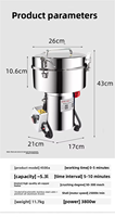 Moulin à Grains Commercial, Broyeur à Poudre d'Épices, Moulin à Café en Acier Inoxydable, Broyeur Électrique Professionnel d'Épices