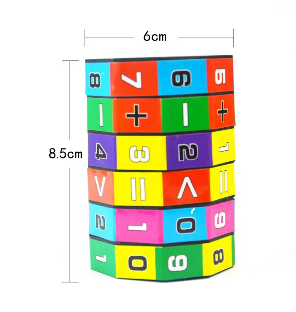 Baru Teka-teki Slide Anak Matematika Nomor Magic Cube Mainan untuk Anak Mainan Anak-anak Permainan Puzzle Hadiah