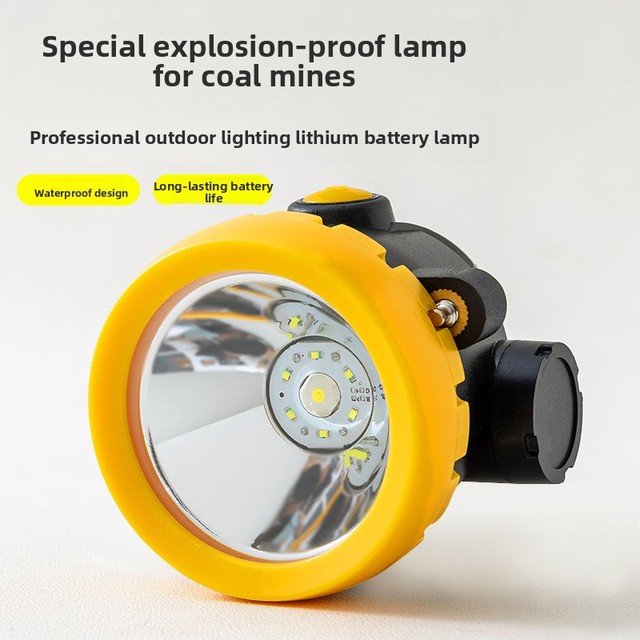 Locked Structure Lithium-ion Battery Safety Cordless Miner's Headlamp LED IP68 Waterproof Drop-Resistant Coal Mine Headlight