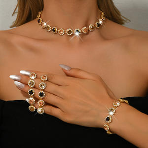 طقم مجوهرات نسائي على طراز مورير، أقراط لامعة، أساور، قلادات، مجوهرات فاخرة لهدايا عيد الحب، مناسبة لمختلف المناسبات - Product Image 2