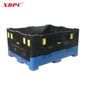 Xdpc 1470*1140*730mm nhựa Pallet hộp đóng mở có thể gập lại nhựa Pallet container cho trái cây và rau quả