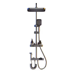 Set Doccia Moderno di Lusso con Doccetta a Pioggia, Miscelatore Vasca a Quattro Funzioni in Ottone Ceramico <span class=keywords><strong>per</strong></span> Appartamenti, Hotel e Ville - Effetto Morbido - Product Image 6