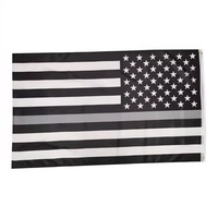 Drapeau américain personnalisé avec logo imprimé, ligne fine, 3x5 pieds, intérieur/extérieur, en polyester, avec œillets