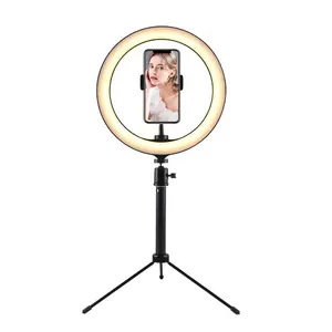 10 inch Ring Light,Tik Tok Light Kit Portable RGB Video Lamp with Stand Power Cable