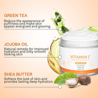 Crème Visage Coréenne à la Vitamine C, Cactus, Acide Kojique, Algues Marines, Centella, Niacinamide, Beurre de Karité, Curcuma, Vitamine E, Perle, Collagène, AHA