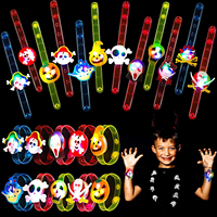 Bracelet LED lumineux clignotant, jouets d'Halloween, bijoux fantaisie pour enfants, cadeaux, remplisseurs de sacs de friandises, fournitures pour la fête d'Halloween